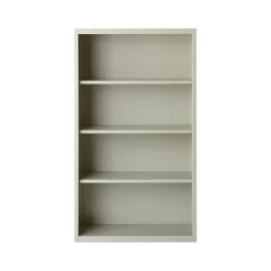 Bookcases*Hirsh HL8000 Series 60"H 4-Shelf Bookcase with Adjustable Shelves, Light Gray Steel (21994)