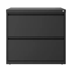 File Cabinets*Hirsh Lateral 101 2-Drawer Lateral File Cabinet, Letter/Legal Size, Lockable, 27.75"H x 30"W x 17.63"D, Charcoal (24084)