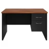 Computer Desks*Hirsh 48"W Single-Pedestal Desk, Black/Walnut (20539)