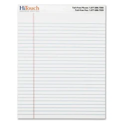 Notepads|HiTouch Notepad, 8.5" x 11.75", Wide Ruled, White, 50 Sheets/Pad, 12 Pads (SPZMYOPW2011)