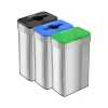 Stainless Steel Trash Cans, 21-Gallon, Assorted Colors, 3/Set (HLS21UOTTRIO)<HLS Commercial New