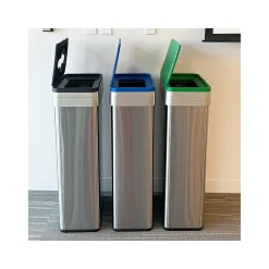 Stainless Steel Trash Cans, 21-Gallon, Assorted Colors, 3/Set (HLS21UOTTRIO)<HLS Commercial New