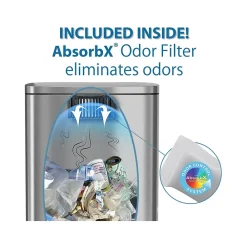 Stainless Steel Step Trash Can with Hinged Lid, 1.32-Gallon, Silver (HLSS01R)<HLS Commercial New