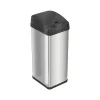 Stainless Steel Sensor Trash Can with Automatic Lid, 13-Gallon, Silver (HLS13MX)<HLS Commercial Discount