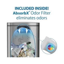 Stainless Steel Trash Can with Hinged Lid, 8-Gallon, Silver (HLSS08RFR)<HLS Commercial Hot