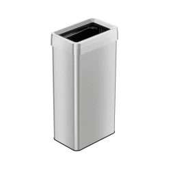 Stainless Steel Trash Can with Open Lid, 21-Gallon, Silver (HLS21UOT)<HLS Commercial New