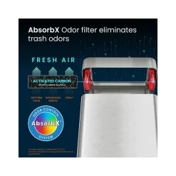 Stainless Steel Compost Bin, 21-Gallon, Silver/Green (HLS21UOTCOP)<HLS Commercial New