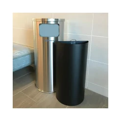 Stainless Steel Trash Can, 9-Gallon, Silver (HLSC01G09A)<HLS Commercial Discount