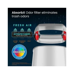 Stainless Steel Trash Can with Open Lid, 13-Gallon, Silver (HLS13STV)<HLS Commercial Clearance