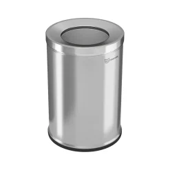 Stainless Steel Trash Can with Open Lid, 26-Gallon, Silver (HLSC05G26)<HLS Commercial