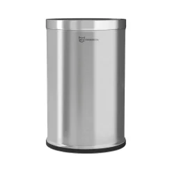Stainless Steel Trash Can with Open Lid, 26-Gallon, Silver (HLSC05G26)<HLS Commercial