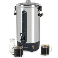HomeCraft HCCU100SS 100-Cups Coffee Urn, Silver/Black