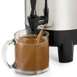 HomeCraft HCCU30SS 30-Cups Coffee Urn, Silver/Black