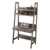 Office Desks*Homenations 36" Ladder PC Desk, Washed Gray (SH-OF-2620)