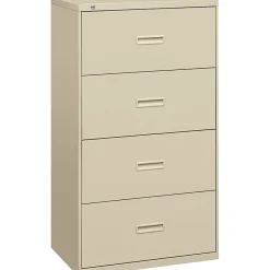 File Cabinets*HON 4 Drawers Lateral File Cabinet, Letter/Legal, Putty, 36"W (BSX484LL)