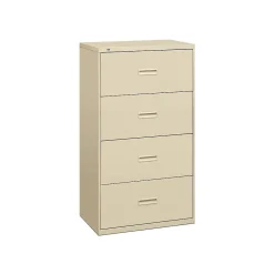 File Cabinets*HON 4 Drawers Lateral File Cabinet, Letter/Legal, Putty, 36"W (BSX484LL)