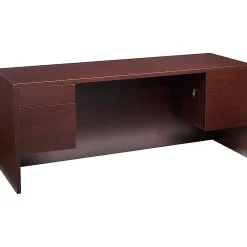Office Desks*HON 10500 Series Credenza with Kneespace, 2 Box/2 File Drawers, 72"W, Mahogany Finish