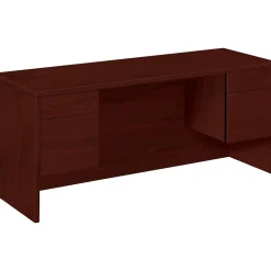 Office Desks*HON 10500 Series Credenza with Kneespace, 2 Box/1 File Drawer, 60"W, Mahogany Finish