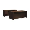 Office Desks*HON 10500 Series Double Pedestal Desk / Credenza, 72"W x 102"D, Mocha Finish (105DC3P72MO)