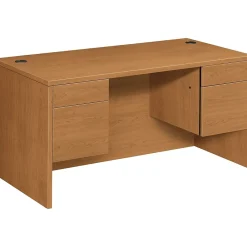 Office Desks*HON ® 10500 Series Double Pedestal Desk, Harvest, 29 1/2"H x 60"W x 30"D