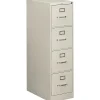 File Cabinets*HON 510 Series 4-Drawer Vertical File Cabinet, Letter Size, Lockable, 51.97"H x 15"W x 25"D, Light Gray (H514.P.Q)