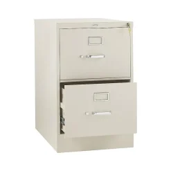 File Cabinets*HON 310 Series 2-Drawer Vertical File Cabinet, Legal Size, Lockable, 29"H x 18.25"W x 26.5"D, Putty (312CPL)