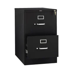 File Cabinets*HON 310 Series 2-Drawer Vertical File Cabinet, Legal Size, Lockable, 29"H x 18.25"W x 26.5"D, Black (312CPP)