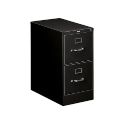 File Cabinets*HON 510 Series 2-Drawer Vertical File Cabinet, Locking, Letter, Black, 25"D (512PP)