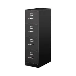 File Cabinets*HON 510 Series 4-File Drawers Vertical File Cabinet, Legal Size, Lockable, 51.97"H x 18.27"W x 25"D, Black (514CPP)