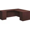 L-Desks*HON 10500 Series L-Station, Right, Mahogany Finish