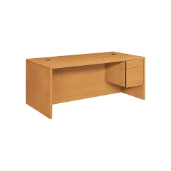 Office Desks*HON 10500 Series Right Pedestal Desk, Harvest, 29 1/2"H x 72"W x 36"D