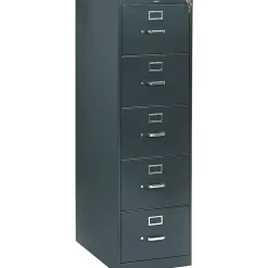 File Cabinets*HON ® 310 Series Vertical File Cabinet, Legal, 5-Drawer, Charcoal, 26 1/2"D