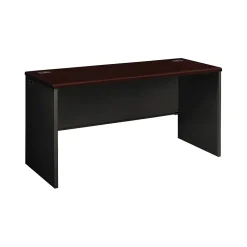 Computer Desks*HON 38000 Series 60"W Desk Shell, Mahogany/Charcoal (38922NS)