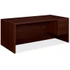 Computer Desks*HON 10500 Series 72"W Right Pedestal Desk, Mahogany (H10585RNN)