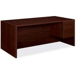 Computer Desks*HON 10500 Series 72"W Right Pedestal Desk, Mahogany (H10585RNN)