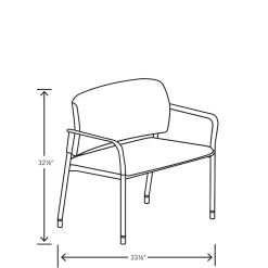 Folding & Stacking*HON Accommodate Vinyl Upholstered Bariatric Stacking Chair, Blue/Textured Charcoal (HSB50.F.E.SX04.P7A) Elysian