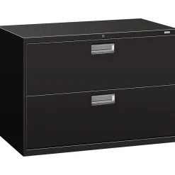 File Cabinets*HON Brigade 600 Series 2-Drawer Lateral File Cabinet, Locking, Letter/Legal, Black, 42"W (H692.L.P)
