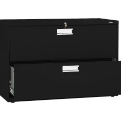 File Cabinets*HON Brigade 600 Series 2-Drawer Lateral File Cabinet, Locking, Letter/Legal, Black, 42"W (H692.L.P)