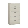 File Cabinets*HON Brigade 600 Series 5-Drawer Lateral File Cabinet, Locking, Letter/Legal, Gray, 36"W (H685.L.Q)