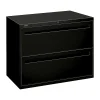 File Cabinets*HON Brigade 700 Series 2-Drawer Lateral File Cabinet, Locking, Letter/Legal, Black, 36"W (H782LP)