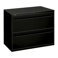 File Cabinets*HON Brigade 700 Series 2-Drawer Lateral File Cabinet, Locking, Letter/Legal, Black, 36"W (H782LP)