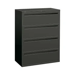 File Cabinets*HON Brigade 700 Series 4-Drawer Lateral File Cabinet, Locking, Charcoal, Letter/Legal, 42"W (H794.L.S)
