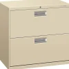 File Cabinets*HON ® Brigade® 600 Series Lateral, 2-Drawer, Putty, 19.25"D