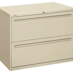 File Cabinets*HON Brigade® 700 Series Lateral File, 2-Drawer, 28-3/8Hx36Wx19-1/4"D, Putty