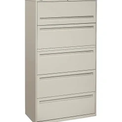 File Cabinets*HON Brigade® 700 Series Lateral file, 5-Drawer, 67Hx36Wx19-1/4"D, Light Grey