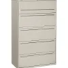File Cabinets*HON ® Brigade 700 Series Lateral File, 5-Drawer, 64Hx42Wx19-1/4"D, Light Grey