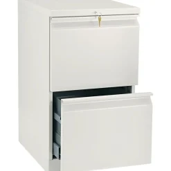 File Cabinets*HON Brigade 2-Drawer Mobile Vertical File Cabinet, Letter Size, Lockable, 28"H x 15"W x 20"D, Putty (H33820RL)