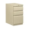 File Cabinets*HON Brigade 3-Drawer Mobile Vertical File Cabinet, Letter Size, Lockable, 28"H x 15"W x 22.88"D, Putty (H33723RL)