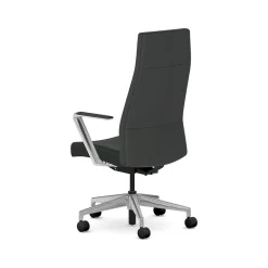 Office Chairs*HON Cofi Fabric Swivel Executive Chair, Black/Polished Aluminum (HCFEU.W0.STC.P.H.UR10.CHSTC09.PA)