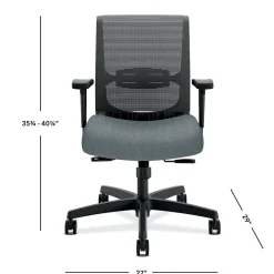 Office Chairs*HON Convergence Fabric/Mesh Task Chair, Gray Pattern (CMY1AAPX25) Gray Fabric